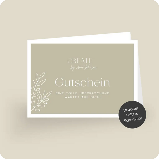 Gutschein by Ana Johnson CREATE by Ana Johnson