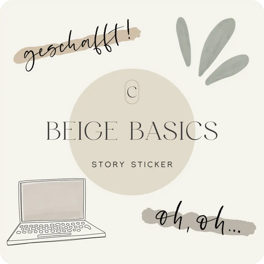 Story Sticker - BEIGE BASICS CREATE by Ana Johnson