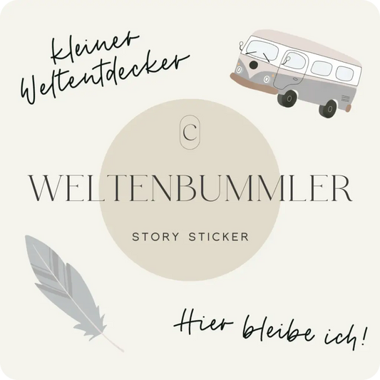 Story Sticker WELTENBUMMLER CREATE by Ana Johnson
