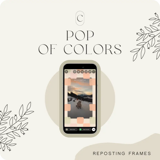 Reposting Frames - POP OF COLORS CREATE by Ana Johnson